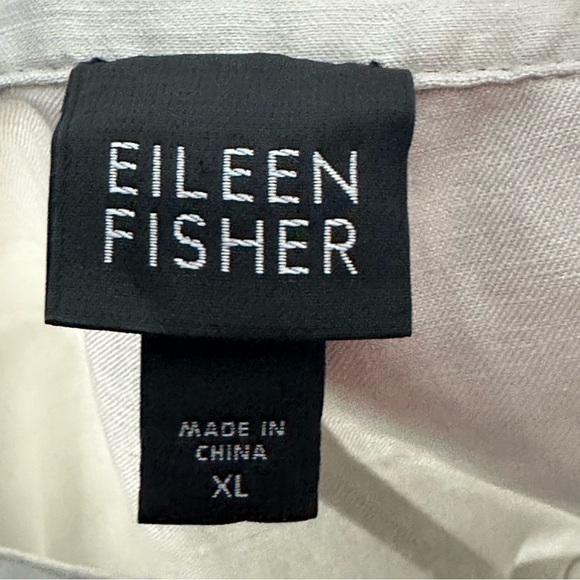 Eileen Fisher Women's Ivory  Linen Silk Trousers Size XL - Picture 3 of 10